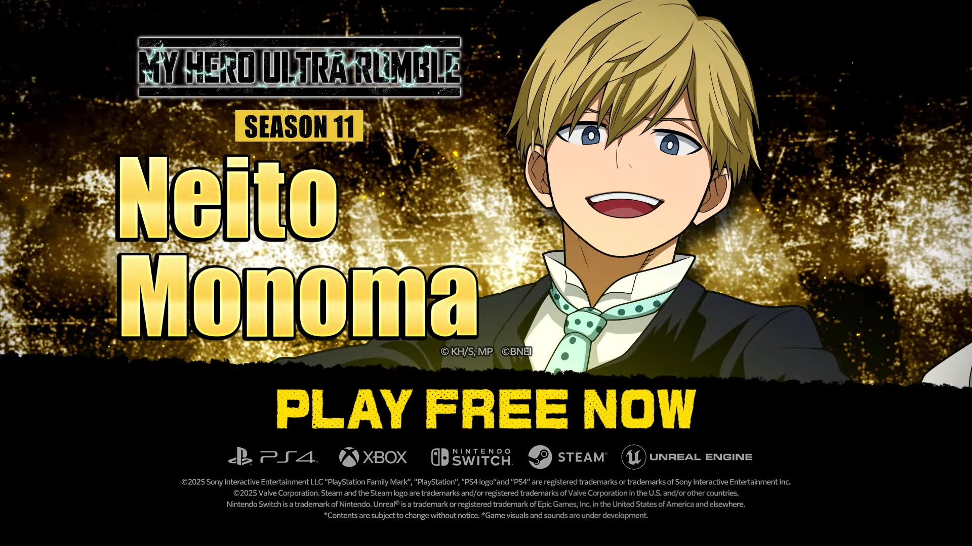 La Stagione 11 di MY HERO ULTRA RUMBLE con un nuovo personaggio giocabile ora è arrivata