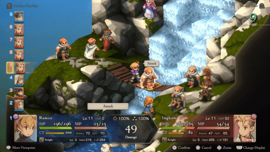 Final Fantasy Tactics, screen di battaglia
