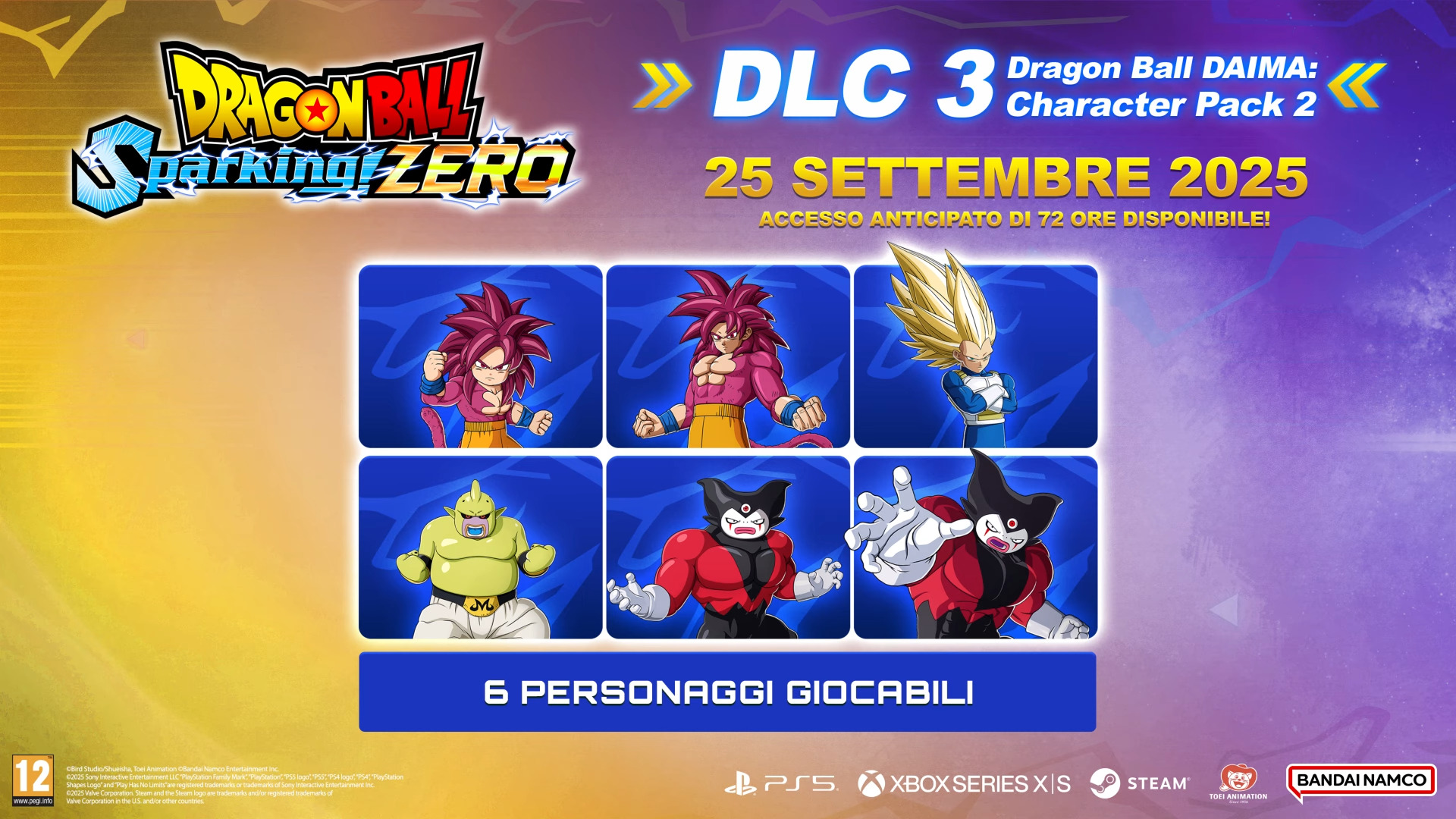 DAIMA: CHARACTER PACK 2 aggiunge 6 nuovi combattenti in DRAGON BALL: SPARKING! ZERO
